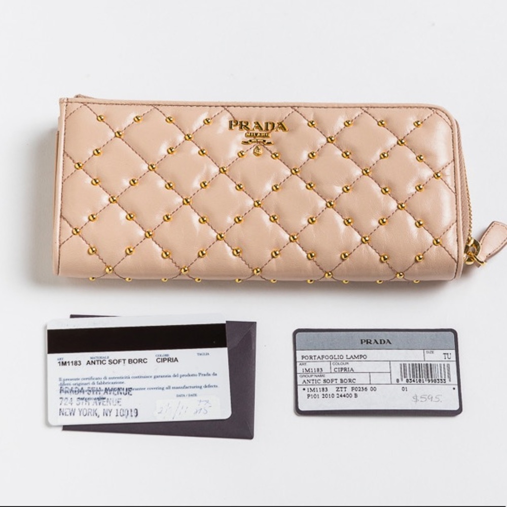 Prada Studded ZIP wallet ✨SOLD✨